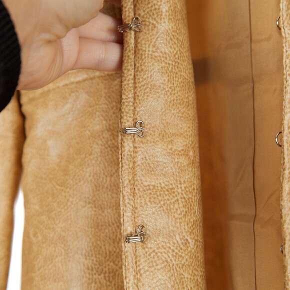 Vintage y2k Wet Seal Faux Pebbled Leather Notch Collar Jacket Women's Small - Picture 5 of 8